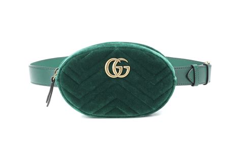 green velvet belt bag gucci|bum bag Gucci price.